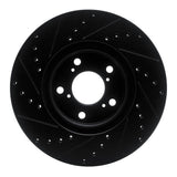 R1 Concepts 06-14 Honda Ridgeline Front Right Drilled & Slotted Black Brake Rotor by R1 Concepts RNC-633-59051R