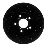 R1 Concepts 06-14 Honda Ridgeline Front Right Drilled & Slotted Black Brake Rotor by R1 Concepts RNC-633-59051R