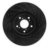 R1 Concepts 07-20 Acura MDX Front Left Drilled & Slotted Black Brake Rotor by R1 Concepts RNC-633-59053L