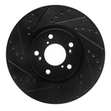 R1 Concepts 07-20 Acura MDX Front Left Drilled & Slotted Black Brake Rotor by R1 Concepts RNC-633-59053L