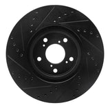 R1 Concepts 07-20 Acura MDX Front Right Drilled & Slotted Black Brake Rotor by R1 Concepts RNC-633-59053R