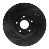 R1 Concepts 07-16 Acura RDX Front Right Drilled & Slotted Black Brake Rotor by R1 Concepts RNC-633-59055R