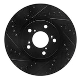 R1 Concepts 09-14 Acura TL Front Left Drilled & Slotted Black Brake Rotor by R1 Concepts RNC-633-59056L