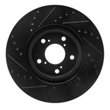 R1 Concepts 09-14 Acura TL Front Right Drilled & Slotted Black Brake Rotor by R1 Concepts RNC-633-59056R