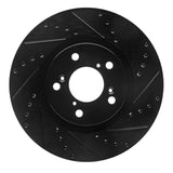 R1 Concepts 09-14 Acura TL Front Right Drilled & Slotted Black Brake Rotor by R1 Concepts RNC-633-59056R