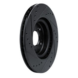 R1 Concepts 12-16 Honda CR-V Front Right Drilled & Slotted Black Brake Rotor by R1 Concepts RNC-633-59057R