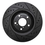 R1 Concepts 15-25 Acura MDX Front Left Drilled & Slotted Black Brake Rotor by R1 Concepts RNC-633-59058L