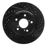 R1 Concepts 15-25 Acura MDX Front Right Drilled & Slotted Black Brake Rotor by R1 Concepts RNC-633-59058R