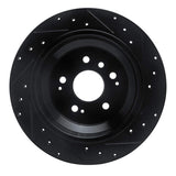R1 Concepts 16-25 Honda Ridgeline Rear Left Drilled & Slotted Black Brake Rotor by R1 Concepts RNC-633-59062L