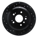 R1 Concepts 16-25 Honda Ridgeline Rear Left Drilled & Slotted Black Brake Rotor by R1 Concepts RNC-633-59062L