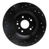 R1 Concepts 16-25 Honda Ridgeline Rear Right Drilled & Slotted Black Brake Rotor by R1 Concepts RNC-633-59062R