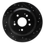 R1 Concepts 16-25 Honda Ridgeline Rear Right Drilled & Slotted Black Brake Rotor by R1 Concepts RNC-633-59062R