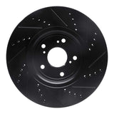 R1 Concepts 16-22 Acura ILX Front Left Drilled & Slotted Black Brake Rotor by R1 Concepts RNC-633-59063L