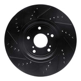 R1 Concepts 16-22 Acura ILX Front Right Drilled & Slotted Black Brake Rotor by R1 Concepts RNC-633-59063R