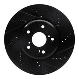 R1 Concepts 16-22 Acura ILX Front Right Drilled & Slotted Black Brake Rotor by R1 Concepts RNC-633-59063R