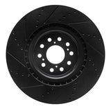 R1 Concepts 17-25 Acura Integra Front Right Drilled & Slotted Black Brake Rotor by R1 Concepts RNC-633-59065R