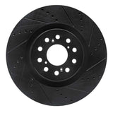 R1 Concepts 17-25 Acura Integra Front Right Drilled & Slotted Black Brake Rotor by R1 Concepts RNC-633-59065R