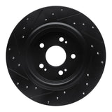 R1 Concepts 18-25 Honda Odyssey Rear Right Drilled & Slotted Black Brake Rotor by R1 Concepts RNC-633-59066R