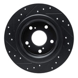 R1 Concepts 17-25 Acura Integra Rear Right Drilled & Slotted Black Brake Rotor by R1 Concepts RNC-633-59067R