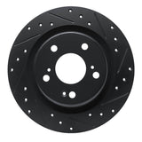 R1 Concepts 17-25 Acura Integra Rear Right Drilled & Slotted Black Brake Rotor by R1 Concepts RNC-633-59067R
