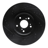 R1 Concepts 20-22 Honda CR-V Front Right Drilled & Slotted Black Brake Rotor by R1 Concepts RNC-633-59072R