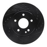 R1 Concepts 94-97 Mercedes-Benz C280 Front Right Drilled & Slotted Black Brake Rotor by R1 Concepts RNC-633-63000R