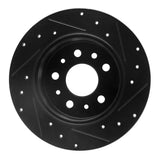 R1 Concepts 61-91 Mercedes-Benz 230S Rear Left Drilled & Slotted Black Brake Rotor by R1 Concepts RNC-633-63003L