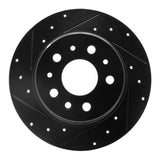 R1 Concepts 61-91 Mercedes-Benz 230S Rear Left Drilled & Slotted Black Brake Rotor by R1 Concepts RNC-633-63003L