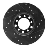 R1 Concepts 68-76 Mercedes-Benz 220 Front Left Drilled & Slotted Black Brake Rotor by R1 Concepts RNC-633-63005L