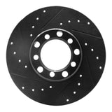 R1 Concepts 68-76 Mercedes-Benz 220 Front Left Drilled & Slotted Black Brake Rotor by R1 Concepts RNC-633-63005L