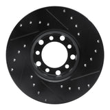 R1 Concepts 73-85 Mercedes-Benz 230 Front Left Drilled & Slotted Black Brake Rotor