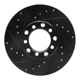 R1 Concepts 73-85 Mercedes-Benz 230 Front Left Drilled & Slotted Black Brake Rotor