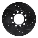 R1 Concepts 73-85 Mercedes-Benz 230 Front Right Drilled & Slotted Black Brake Rotor by R1 Concepts RNC-633-63006R