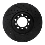 R1 Concepts 82-85 Mercedes-Benz 380SEC Front Left Drilled & Slotted Black Brake Rotor by R1 Concepts RNC-633-63007L