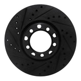 R1 Concepts 82-85 Mercedes-Benz 380SEC Front Left Drilled & Slotted Black Brake Rotor by R1 Concepts RNC-633-63007L