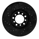 R1 Concepts 82-85 Mercedes-Benz 500SEC Front Right Drilled & Slotted Black Brake Rotor by R1 Concepts RNC-633-63007R