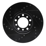 R1 Concepts 79-85 Mercedes-Benz 380SEL Front Right Drilled & Slotted Black Brake Rotor by R1 Concepts RNC-633-63008R