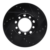 R1 Concepts 79-85 Mercedes-Benz 380SEL Front Right Drilled & Slotted Black Brake Rotor by R1 Concepts RNC-633-63008R