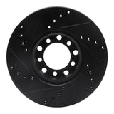 R1 Concepts 72-80 Mercedes-Benz 280SEL Front Right Drilled & Slotted Black Brake Rotor by R1 Concepts RNC-633-63009R