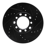 R1 Concepts 72-80 Mercedes-Benz 280SEL Front Right Drilled & Slotted Black Brake Rotor by R1 Concepts RNC-633-63009R