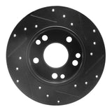 R1 Concepts 83-89 Mercedes-Benz 190D Front Left Drilled & Slotted Black Brake Rotor by R1 Concepts RNC-633-63011L
