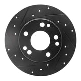 R1 Concepts 83-89 Mercedes-Benz 190D Front Left Drilled & Slotted Black Brake Rotor by R1 Concepts RNC-633-63011L