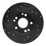 R1 Concepts 83-89 Mercedes-Benz 190E Front Right Drilled & Slotted Black Brake Rotor