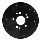 R1 Concepts 87-93 Mercedes-Benz 190D Front Right Drilled & Slotted Black Brake Rotor by R1 Concepts RNC-633-63012R