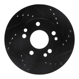 R1 Concepts 87-93 Mercedes-Benz 190D Front Right Drilled & Slotted Black Brake Rotor by R1 Concepts RNC-633-63012R