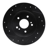 R1 Concepts 87-15 Chrysler Crossfire Rear Right Drilled & Slotted Black Brake Rotor by R1 Concepts RNC-633-63013R