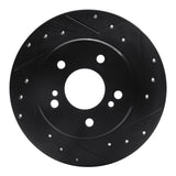 R1 Concepts 87-15 Chrysler Crossfire Rear Right Drilled & Slotted Black Brake Rotor by R1 Concepts RNC-633-63013R
