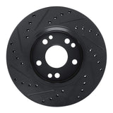 R1 Concepts 90-92 Mercedes-Benz 300E Front Right Drilled & Slotted Black Brake Rotor by R1 Concepts RNC-633-63014R