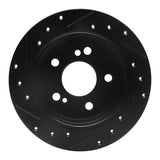 R1 Concepts 83-95 Mercedes-Benz 300D Rear Right Drilled & Slotted Black Brake Rotor by R1 Concepts RNC-633-63015R