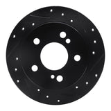 R1 Concepts 83-95 Mercedes-Benz 300D Rear Right Drilled & Slotted Black Brake Rotor by R1 Concepts RNC-633-63015R